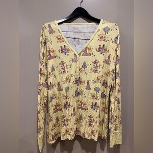 Little Sleepies Winnie The Pooh Long Sleeve Lounge Top
